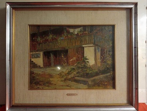 Quadro olio spatola su - a,